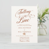 Invitation Tomber dans l'amour Swash Romantic Calligraphy Mar (Debout devant)