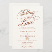 Invitation Tomber dans l'amour Swash Romantic Calligraphy Mar (Devant / Derrière)