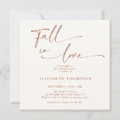 Invitation Tomber dans l'amour Terracotta Fête des mariées mi (Devant)