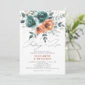 Invitation Tomber dans l'amour Whimsical Mariage Fête des mar (Debout devant)