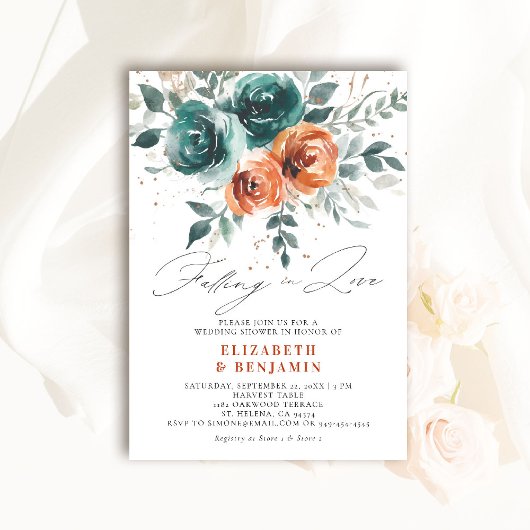 Invitation Tomber dans l'amour Whimsical Mariage Fête des mar