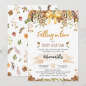 Invitation Tomber dans le Baby shower de l'amour (Devant / Derrière)