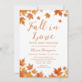 Invitation Tomber dans le Baby shower de l'amour (Devant)