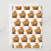 Invitation Tomber dans le Baby shower de l'ours amoureux (Dos)