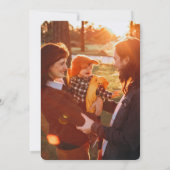 Invitation Tomber L'Automne Feuilles Thanksgiving Diner (Dos)