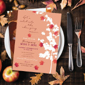 Invitation Tomber L'Automne Feuilles Thanksgiving Diner