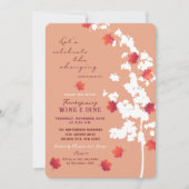 Invitation Tomber L'Automne Feuilles Thanksgiving Diner (Devant)