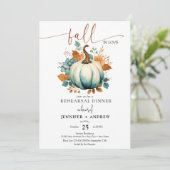 Invitation Tombez amoureux | Citrouille florale | Dîner de ré (Debout devant)