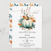 Invitation Tombez amoureux | Citrouille florale | Dîner de ré (Devant / Derrière)