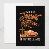 Invitation Tombez amoureux de Jésus, Il ne part jamais Joyeux (Devant / Derrière)