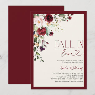 Invitation Tombez amoureux de la Bourgogne aquarelle florale