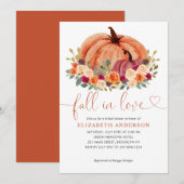 Invitation Tombez amoureux de la citrouille en terre cuite Fê (Devant / Derrière)