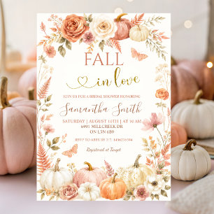 Invitation Tombez amoureux de la douche de mariée florale boh