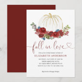 Invitation Tombez amoureux de la douche de nuptiale de citrou (Devant / Derrière)