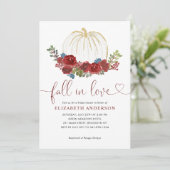 Invitation Tombez amoureux de la douche nuptiale de citrouill (Debout devant)