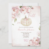 Invitation Tombez amoureux de la fête prénuptiale de citrouil (Devant)