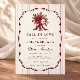 Invitation Tombez Amoureux de la Mariée Burgundy