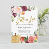 Invitation Tombez amoureux de la Marsala citrouill (Debout devant)