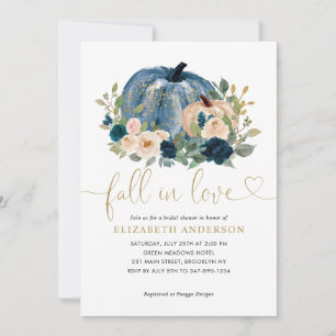 Invitation Tombez amoureux Fleur de Citrouille Florale Mariag