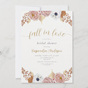 Invitation Tombez amoureux Floral Botanique Automne Enterreme
