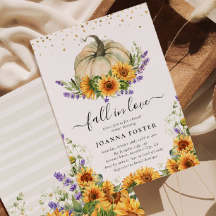 Invitation Tombez amoureux Tournesol Citrouille Fête de douch