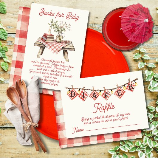 Invitation tombole de baby shower de bébé-Q