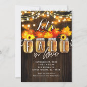 Invitation Tombons dans l'amour Feuilles et Baby shower des l (Dos)