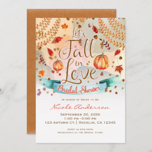 Invitation Tombons dans le feuille d'automne de Fête de la