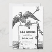 Invitation Tombstone RIP Années 20's Funny 30e anniversaire (Devant)