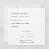 INVITATION TOMOTO RED NAVY PLUMBER SERVICE PIPES PLUMBER (Dos)