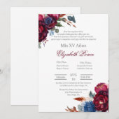 Invitation Ton bijou Quinceañera (Devant / Derrière)