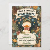 Invitation ton Wild Camo Oh Deer Chasse de canard 1er anniver (Devant)