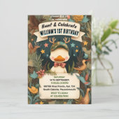 Invitation ton Wild Camo Oh Deer Chasse de canard 1er anniver (Debout devant)