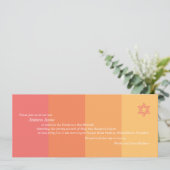 Invitation Tonal Orange Bat mitzvah (Debout devant)
