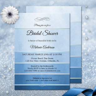 Invitation Tonalité Bleu Argent sur Fête des mariées Tone