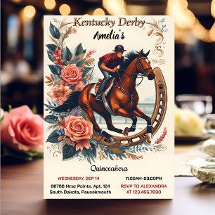 Invitation Tone Horse Cowboy Derby Party Western Quinceanera