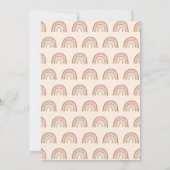 Invitation Tones Mutées Boho Rainbow Girls 1er anniversaire (Dos)