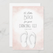 Invitation Tongs de danse pieds (Devant / Derrière)