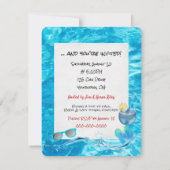 Invitation tongs flottants dans la piscine (Dos)