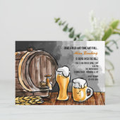Invitation tonneau de bière (Debout devant)