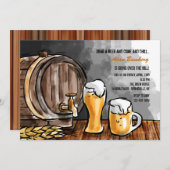 Invitation tonneau de bière (Devant / Derrière)