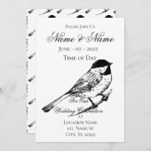 Invitation Tonnerre de chickadee à calotte noire (Devant / Derrière)