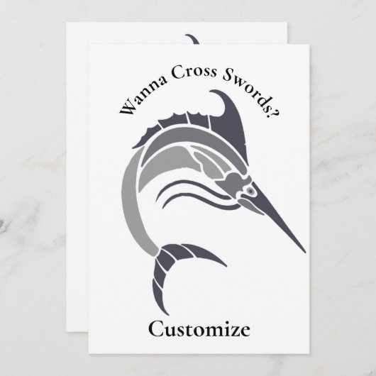 Invitation Tonnerre de poisson-épée (Devant / Derrière)