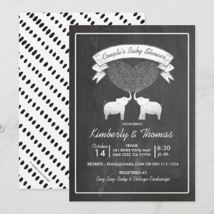 Invitation Tonnes d'amour Neutre Baby shower du couple