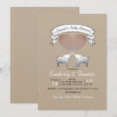 Invitation Tonnes d'amour Neutre Baby shower du couple (Devant / Derrière)