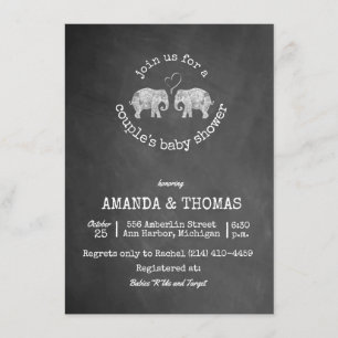 Invitation Tonnes du baby shower du couple de tableau d'amour