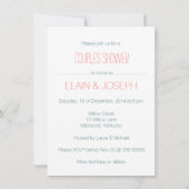 Invitation Tonnes mignonnes de DOUCHE de COUPLES d'éléphant (Dos)