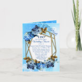 Invitation Tons d'aquarelle bleue Hydrangeas Couple Douche (Devant)