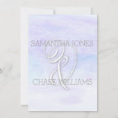 INVITATION TONS DE BLUES COULEUR D'EAU POPIES MARIAGE (Dos)