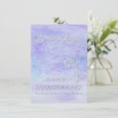 INVITATION TONS DE BLUES FÊTE DES MARIÉES COULEUR EAU (Debout devant)